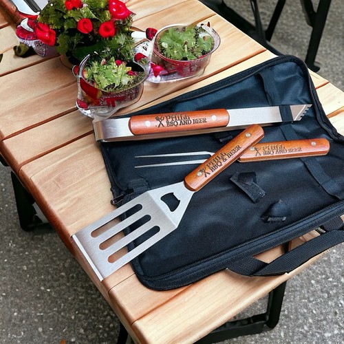 Personalised bbq utensils set - bbq,