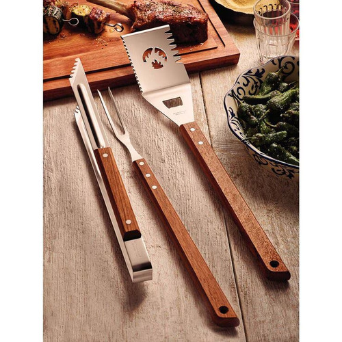 Bbq hardwood tool set piece - set,,