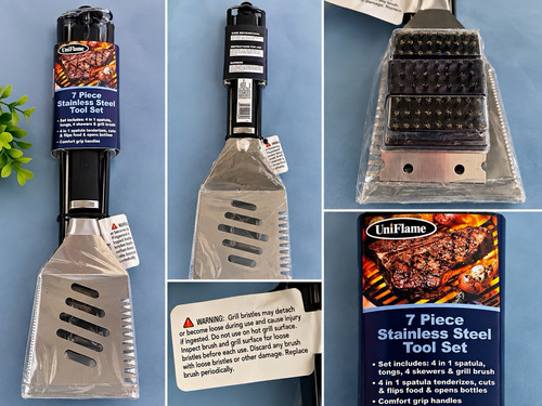 Uniflame piece bbq tool - 7-piece, set
