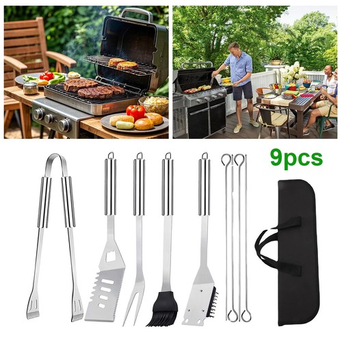 9pcs bbq barbecue grill - grill, tool