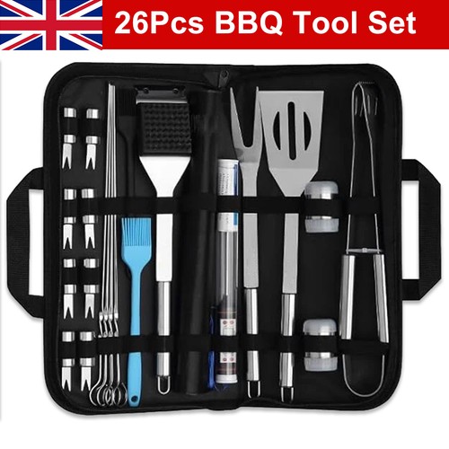 26pcs stainless steel bbq - steel,