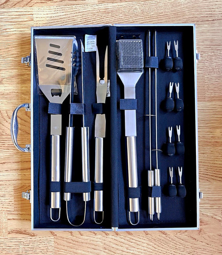 Stainless steel 5pc bbq - stainless,