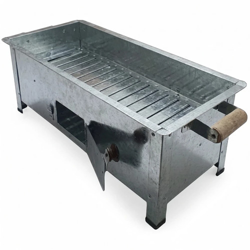 Galvanised steel bbq grill - galvanised,
