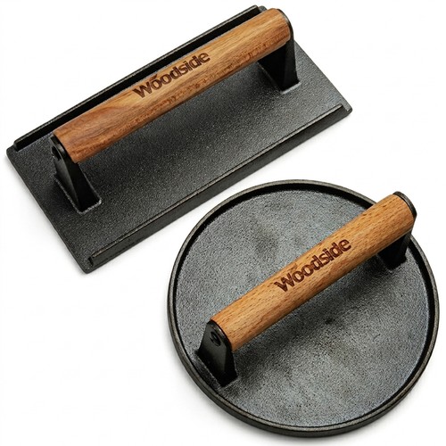 Bbq grill press - press, round