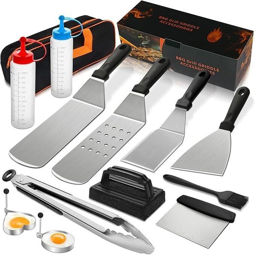Bbq tool set stainless steel - set,