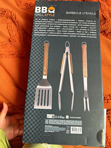 Bbq grill style 3pcs stainless - style,