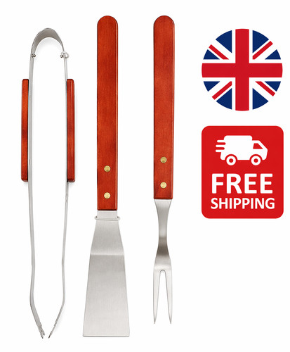Bbq tool set piece stainless - tool,