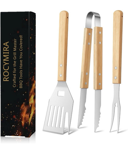 Rocymra 3pc bbq tool set - 3pc,