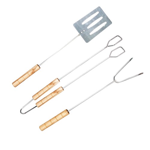 Bbq utensil set 3pcs stainless - 3pcs,