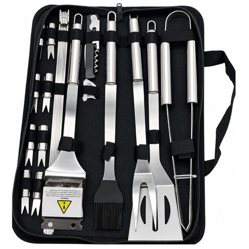 Bbq tool set stainless steel - tool,