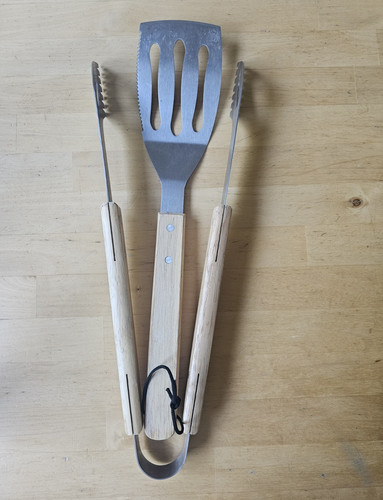 2pc bbq tool set stainless - tool,
