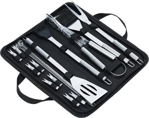 20pc stainless steel bbq tool - stainless,